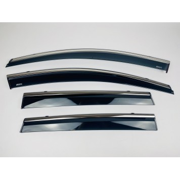 Дефлекторы окон Honda CR-V 2017+ с нерж. хром полоской-6